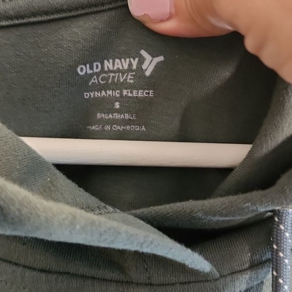 2/$10 Old Navy loose long dynamic fleece green long sweater - Picture 6 of 12